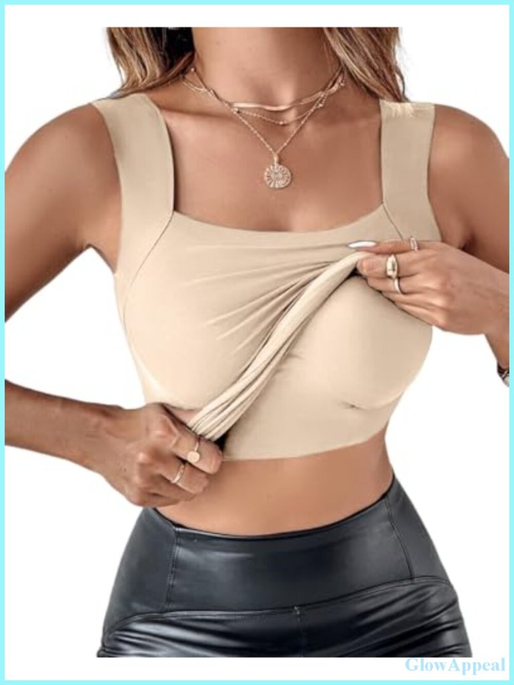 Seamless Built-in Bra Shapewear Tank Top U Neck Body Shaping Camisole